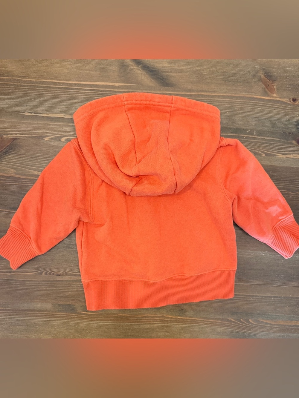 Roots Infant Bright Orange Full‑Zip Hoodie with White Logo (3-6M) - Picture 2 of 4